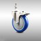 Service Caster 5 Inch 316SS Blue Polyurethane Swivel 3/8 Inch Stem Caster Total Lock Brake SCC SCC-SS316TSTTL20S514-PPUBBLUE-381615 - alternate 1
